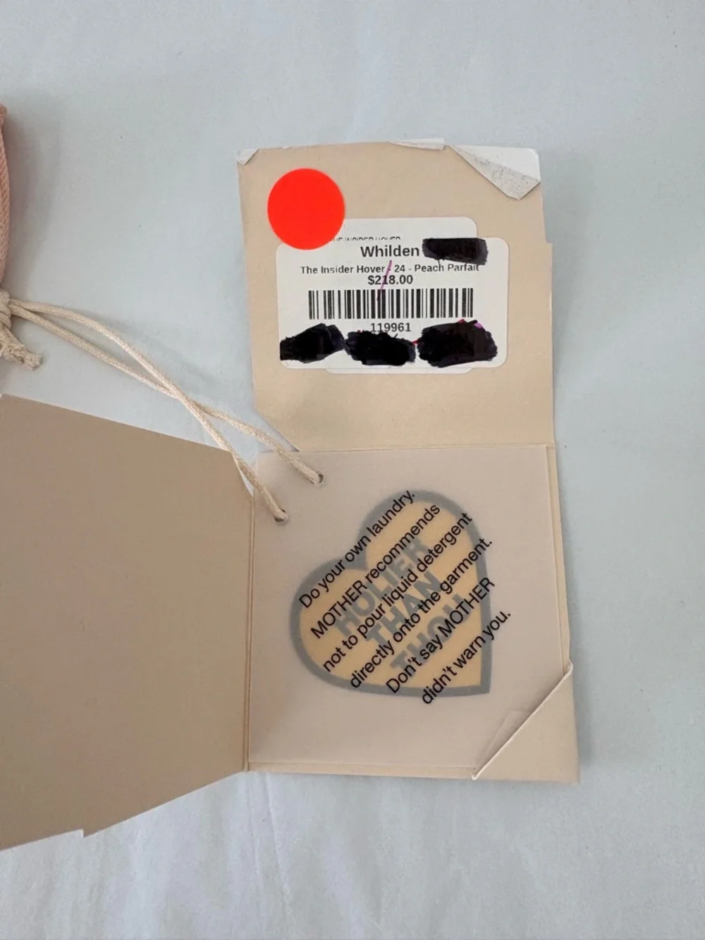 MOTHER SUPERIOR The Insider Hover The Devil May Care Sz 24 Peach Parfait NWT - Picture 13 of 16